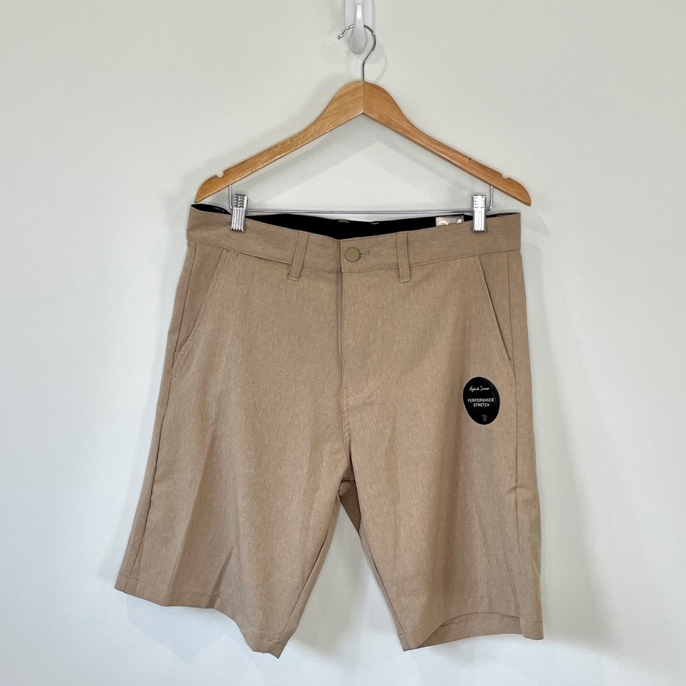 Burnside Khaki Land & Sea Hybrid Series Performance Stretch Shorts